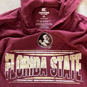 Florida State Long Sleeve T-Shirt With Hoodie size XS (6-7)‎